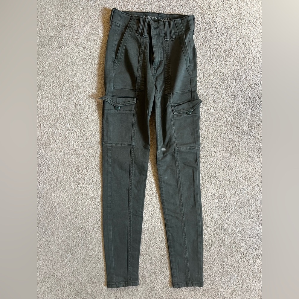 Americans Eagle Green High-Rise Cargo Jegging Pants 🫶👖